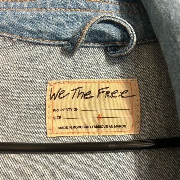 Free People Light Blue Jean Jacket - Picture 2 of 2